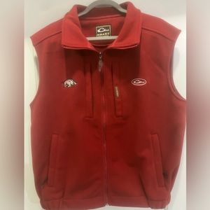 Men’s Large Drake Arkansas Razorback Vest